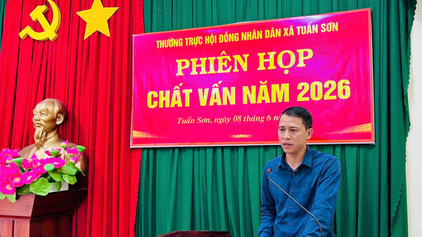 THƯỜNG TRỰC HĐND XÃ TUẤN SƠN TỔ CHỨC PHIÊN HỌP CHẤT VẤN NĂM 2026