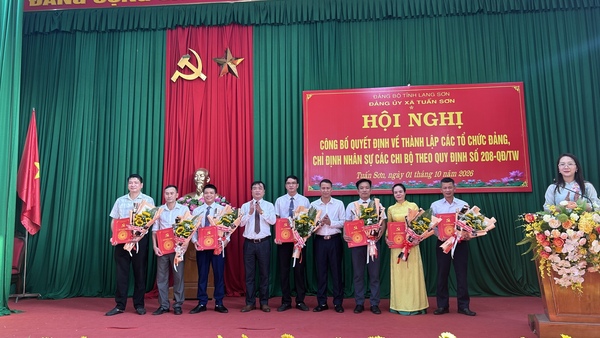 HỘI NGHỊ CÔNG BỐ QUYẾT ĐỊNH VỀ THÀNH LẬP CÁC TỔ CHỨC ĐẢNG VÀ CHỈ ĐỊNH NHÂN SỰ THEO QUY ĐỊNH 208 -QĐ/TW