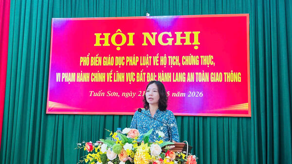 XÃ TUẤN SƠN TỔ CHỨC HỘI NGHỊ PHỔ BIẾN GIÁO DỤC PHÁP LUẬT