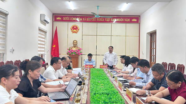UBND XÃ TUẤN SƠN HỌP GIAO BAN CÔNG TÁC THÁNG 7 TRIỂN KHAI NHIỆM VỤ THÁNG 8 NĂM 2026