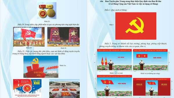 TIẾP TỤC THỰC HIỆN NGHIÊM TÚC CÁC QUY ĐỊNH VỀ CỜ ĐẢNG VÀ TRANG TRÍ KHÁNH TIẾT